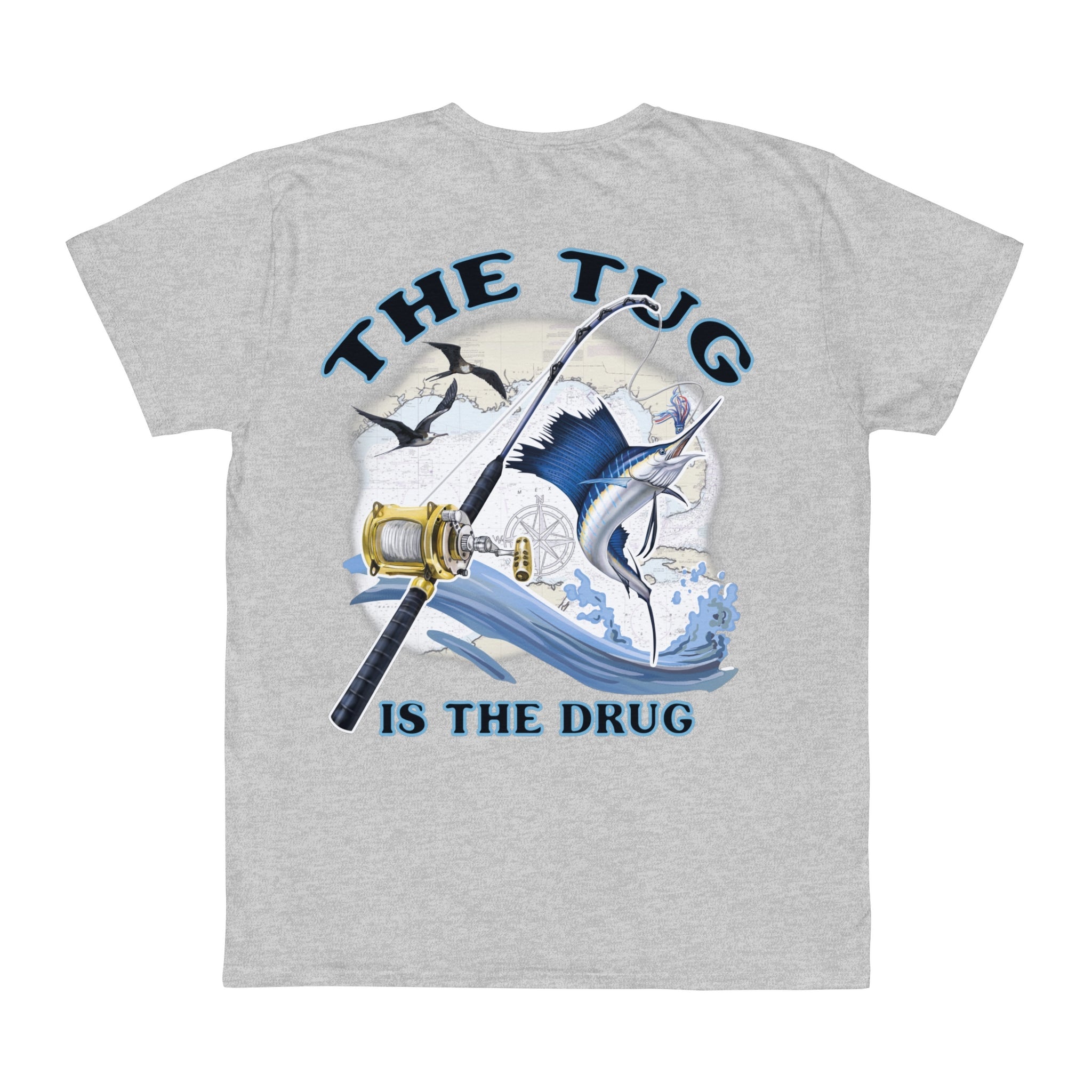 Fishing Enthusiast T-Shirt, Casual Gear, Gift for Anglers, Summer Wear, Outdoor Activities, The Tug is the Drug - Get Tight Gear