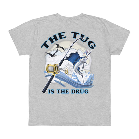 Fishing Enthusiast T-Shirt, Casual Gear, Gift for Anglers, Summer Wear, Outdoor Activities, The Tug is the Drug - Get Tight Gear