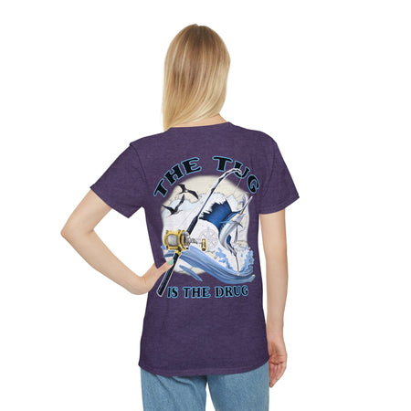 Fishing Enthusiast T-Shirt, Casual Gear, Gift for Anglers, Summer Wear, Outdoor Activities, The Tug is the Drug - Get Tight Gear