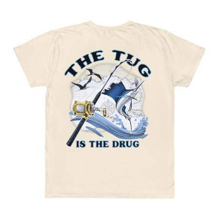 Fishing Enthusiast T-Shirt, Casual Gear, Gift for Anglers, Summer Wear, Outdoor Activities, The Tug is the Drug - Get Tight Gear