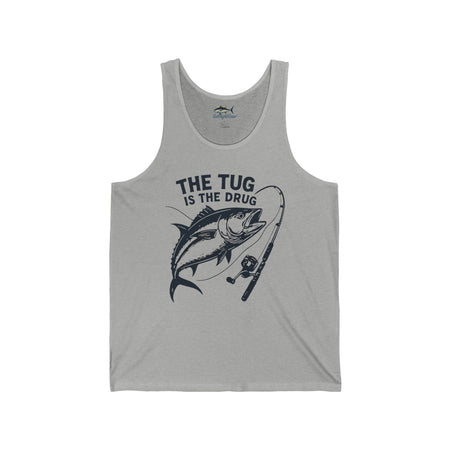 Fishing Enthusiast Unisex Jersey Tank - "The Tug is The Drug™" - Get Tight Gear