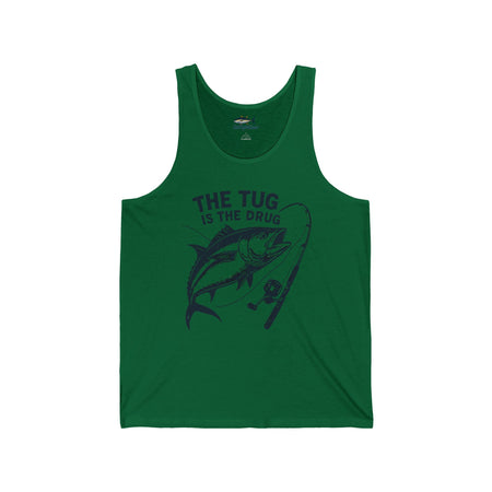 Fishing Enthusiast Unisex Jersey Tank - "The Tug is The Drug™" - Get Tight Gear