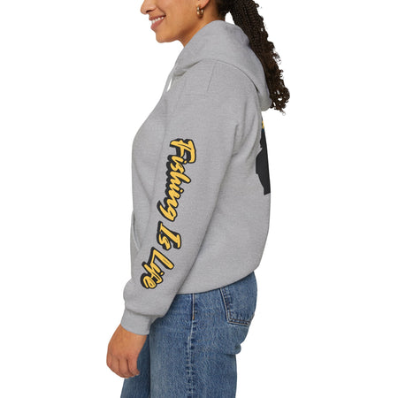 Fishing Is Life Hoodie - Unisex Heavy Blend Sweatshirt for Fishing Lovers - Get Tight Gear