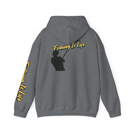 Fishing Is Life Hoodie - Unisex Heavy Blend Sweatshirt for Fishing Lovers - Get Tight Gear