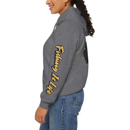 Fishing Is Life Hoodie - Unisex Heavy Blend Sweatshirt for Fishing Lovers - Get Tight Gear
