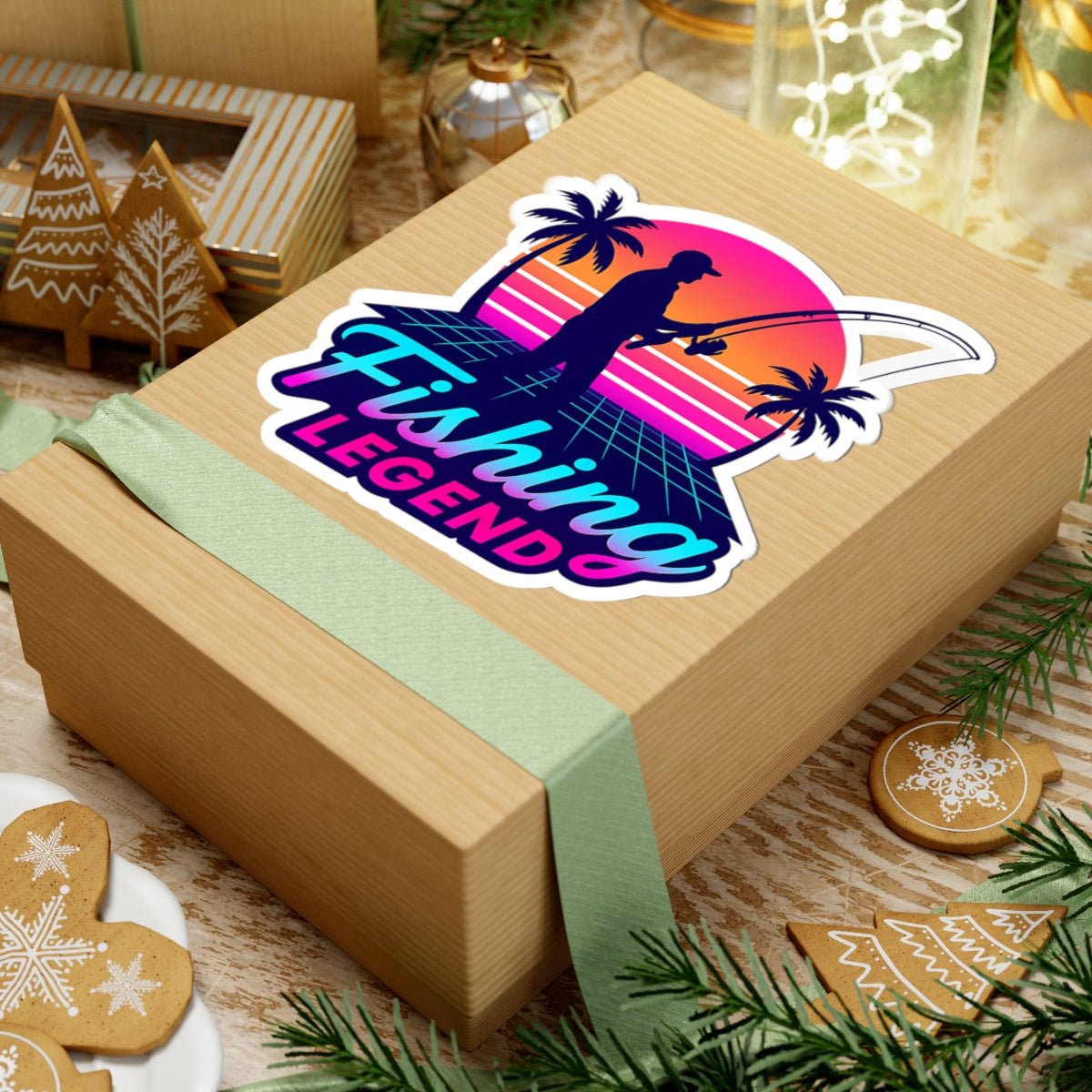 Fishing Legend Kiss - Cut Stickers – Retro Tropical Vibes for Anglers - Get Tight Gear