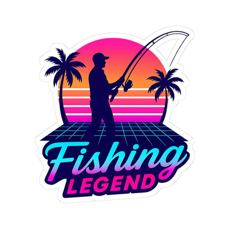 Fishing Legend Kiss - Cut Stickers – Retro Tropical Vibes for Anglers - Get Tight Gear