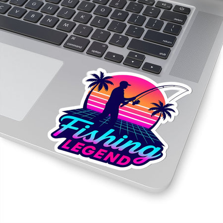 Fishing Legend Kiss - Cut Stickers – Retro Tropical Vibes for Anglers - Get Tight Gear