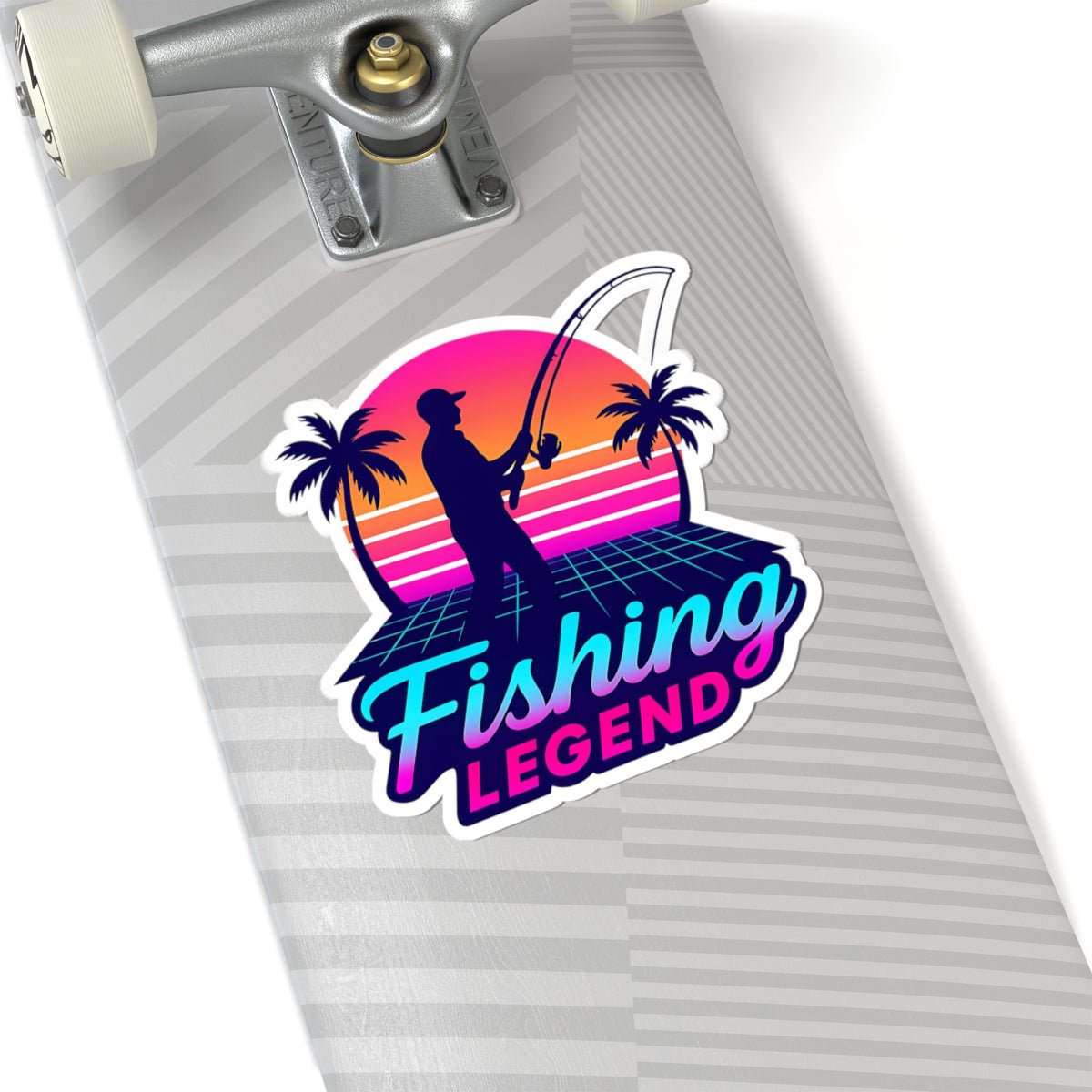Fishing Legend Kiss - Cut Stickers – Retro Tropical Vibes for Anglers - Get Tight Gear