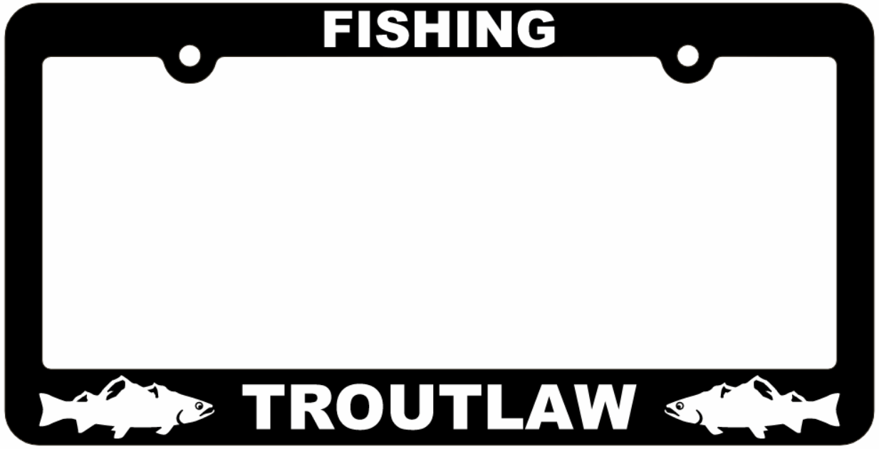 Fishing License Plate Frames w/ Graphics - Get Tight Gear