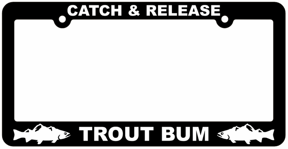 Fishing License Plate Frames w/ Graphics - Get Tight Gear