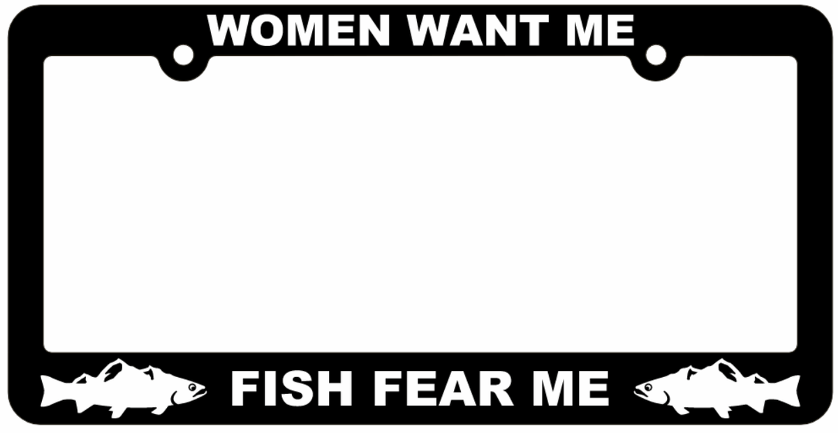 Fishing License Plate Frames w/ Graphics - Get Tight Gear