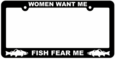 Fishing License Plate Frames w/ Graphics - Get Tight Gear