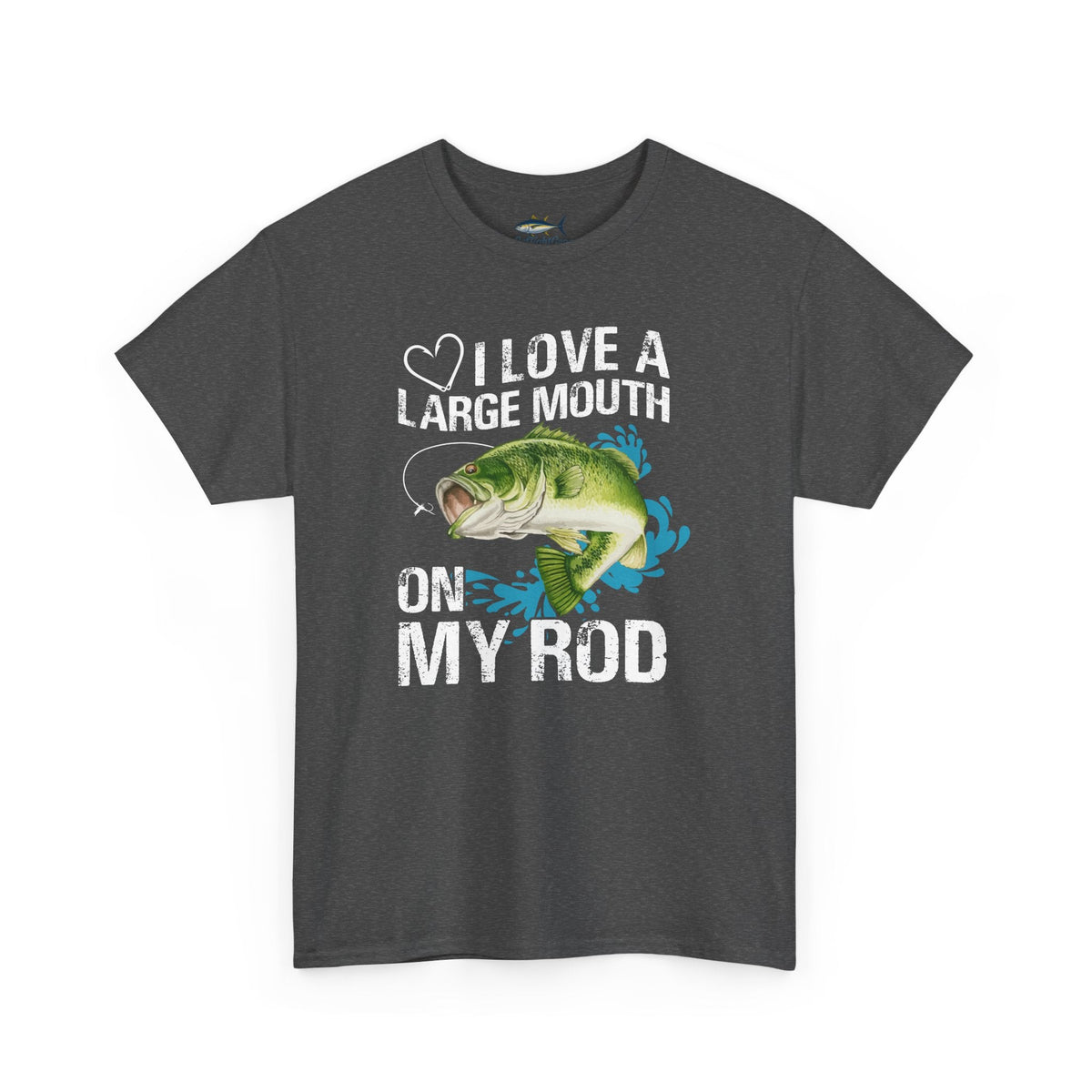 Fishing Lover Unisex Heavy Cotton Tee – "I Love a Large Mouth on My Rod" Humor Shirt - Get Tight Gear