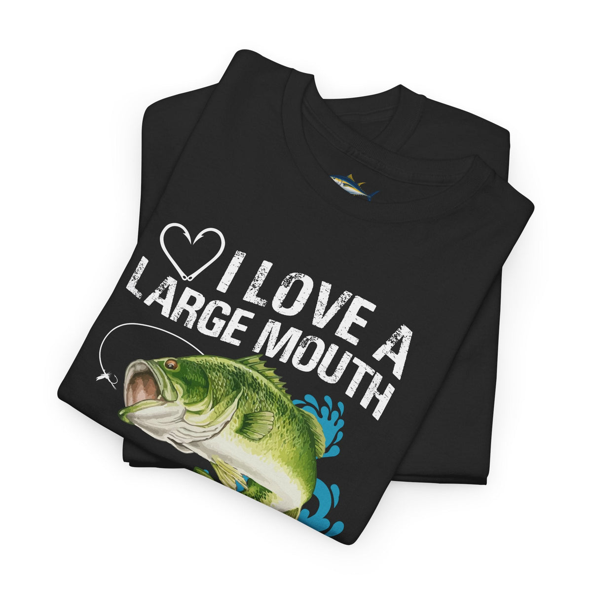 Fishing Lover Unisex Heavy Cotton Tee – "I Love a Large Mouth on My Rod" Humor Shirt - Get Tight Gear