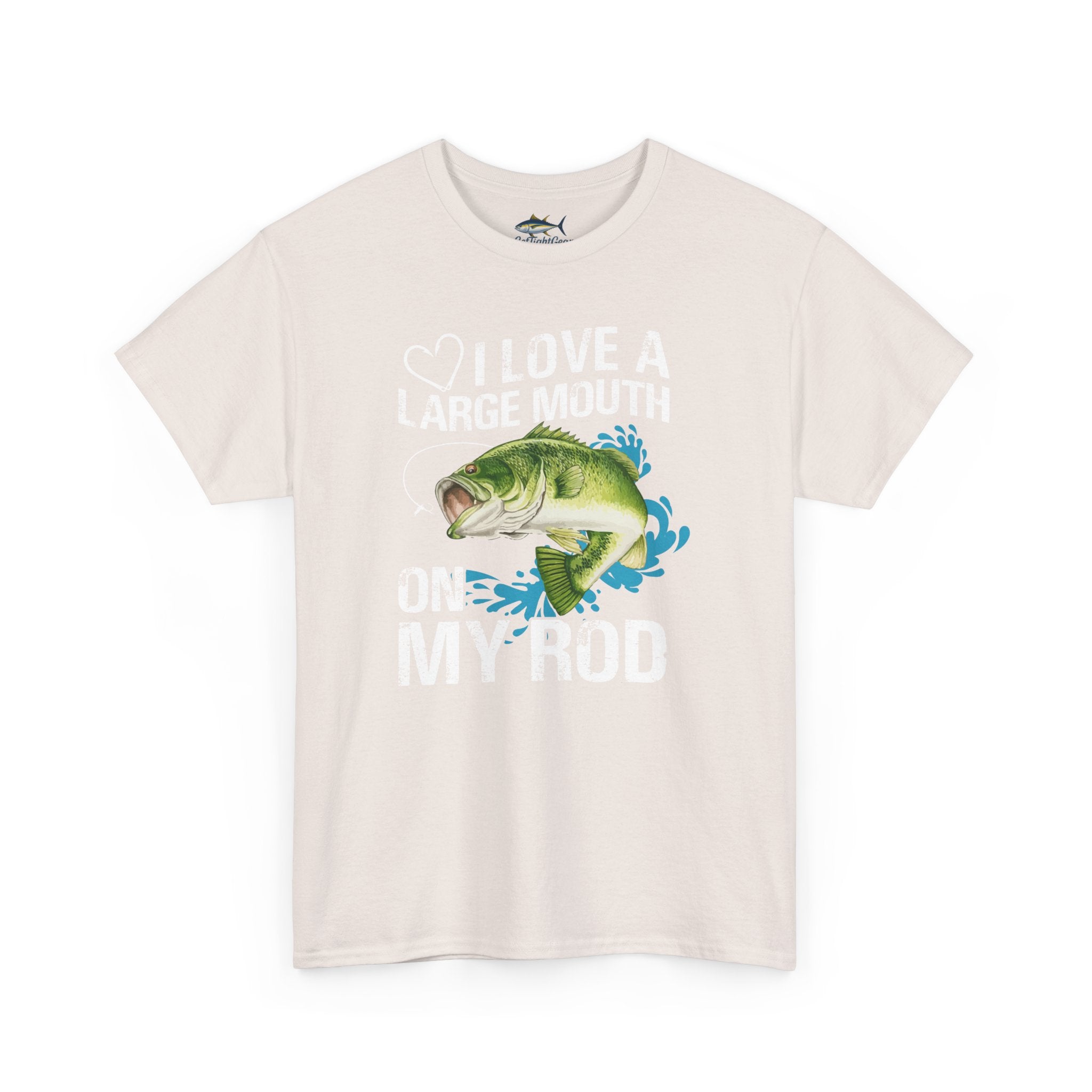 Fishing Lover Unisex Heavy Cotton Tee – "I Love a Large Mouth on My Rod" Humor Shirt - Get Tight Gear