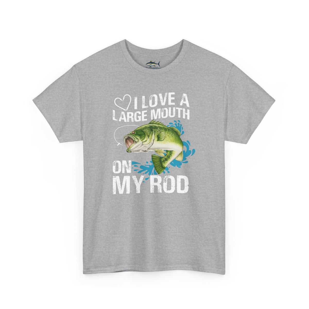Fishing Lover Unisex Heavy Cotton Tee – "I Love a Large Mouth on My Rod" Humor Shirt - Get Tight Gear