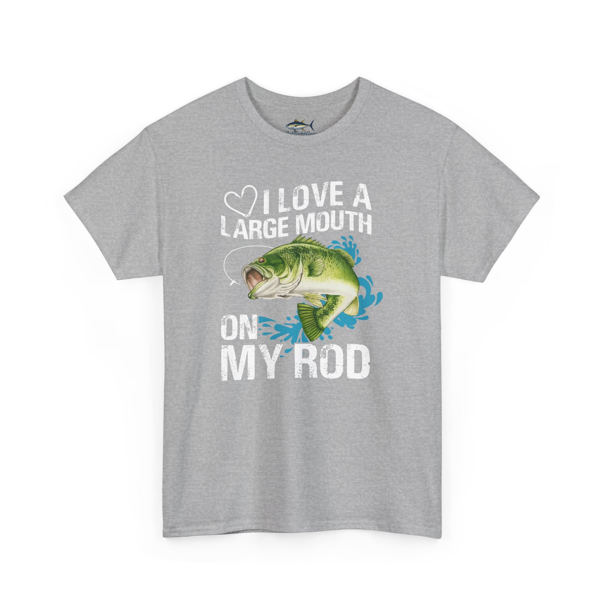 Fishing Lover Unisex Heavy Cotton Tee – "I Love a Large Mouth on My Rod" Humor Shirt - Get Tight Gear