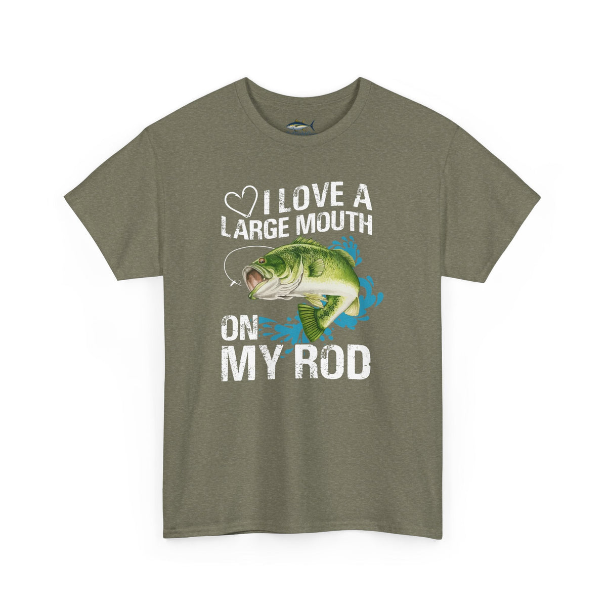 Fishing Lover Unisex Heavy Cotton Tee – "I Love a Large Mouth on My Rod" Humor Shirt - Get Tight Gear