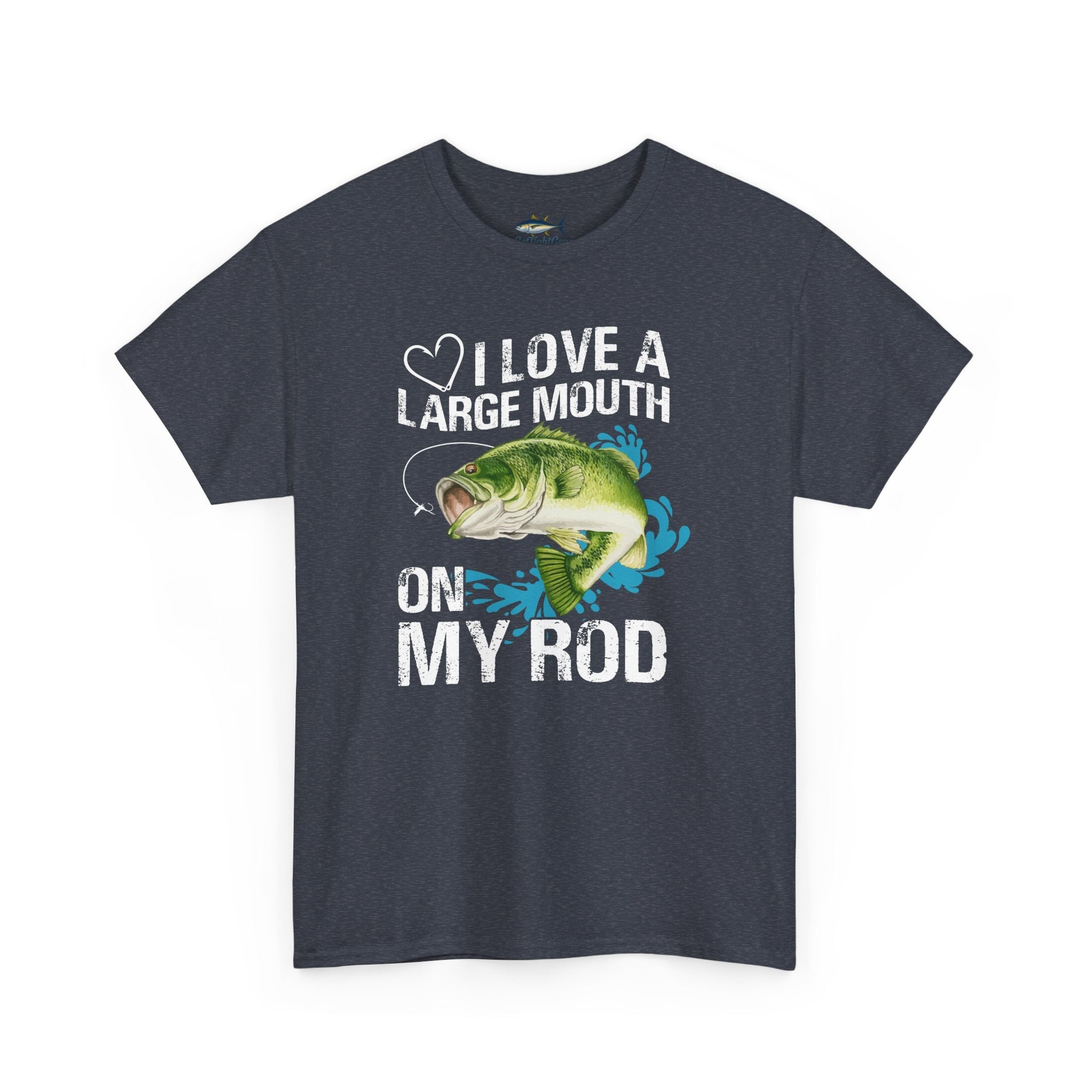 Fishing Lover Unisex Heavy Cotton Tee – "I Love a Large Mouth on My Rod" Humor Shirt - Get Tight Gear