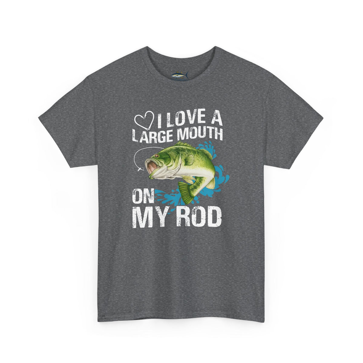Fishing Lover Unisex Heavy Cotton Tee – "I Love a Large Mouth on My Rod" Humor Shirt - Get Tight Gear