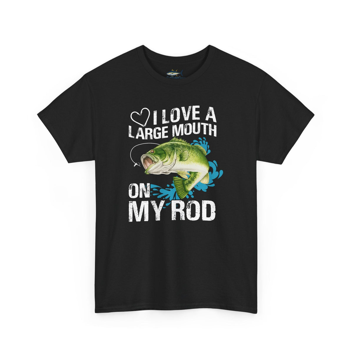 Fishing Lover Unisex Heavy Cotton Tee – "I Love a Large Mouth on My Rod" Humor Shirt - Get Tight Gear