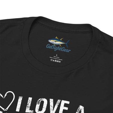 Fishing Lover Unisex Heavy Cotton Tee – "I Love a Large Mouth on My Rod" Humor Shirt - Get Tight Gear