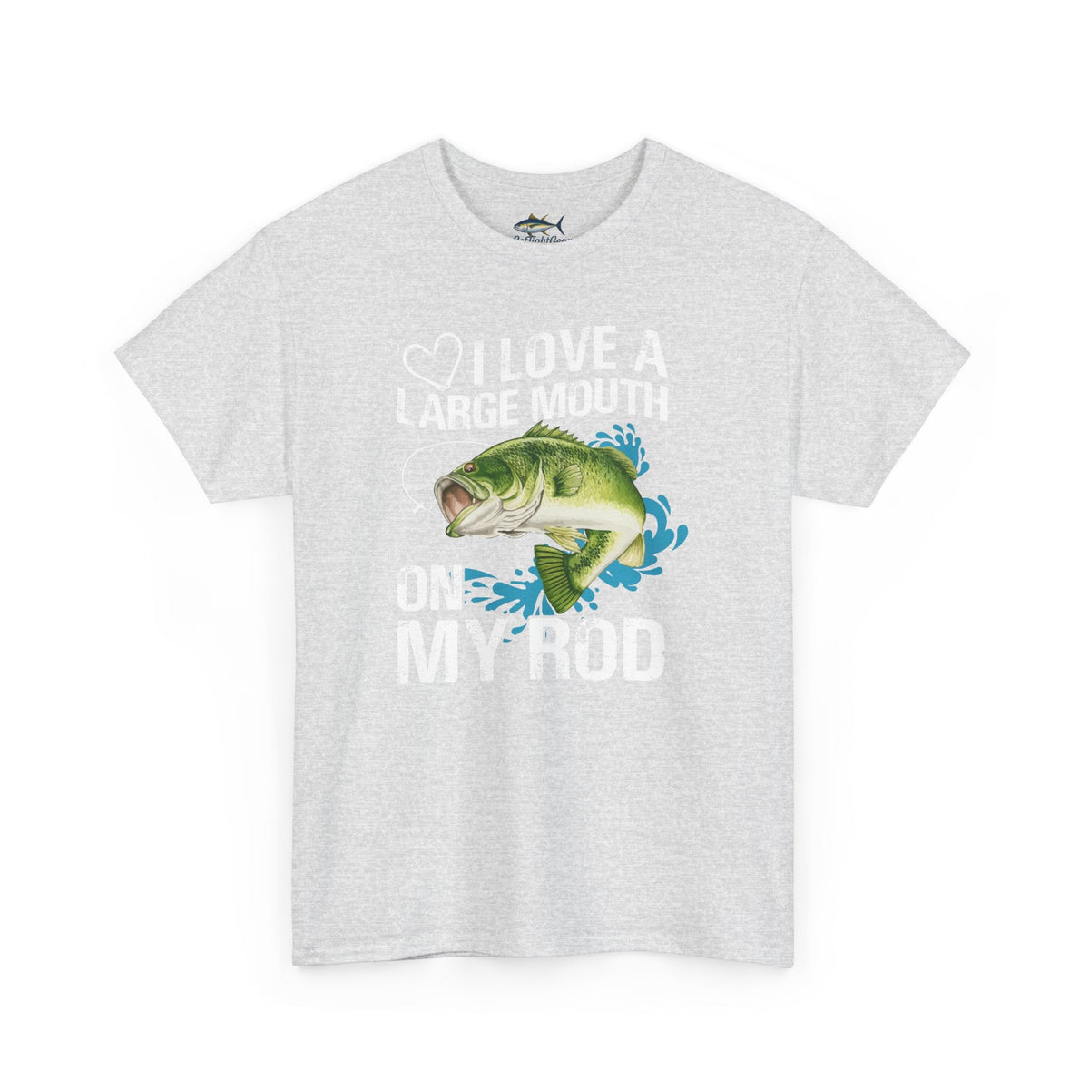 Fishing Lover Unisex Heavy Cotton Tee – "I Love a Large Mouth on My Rod" Humor Shirt - Get Tight Gear