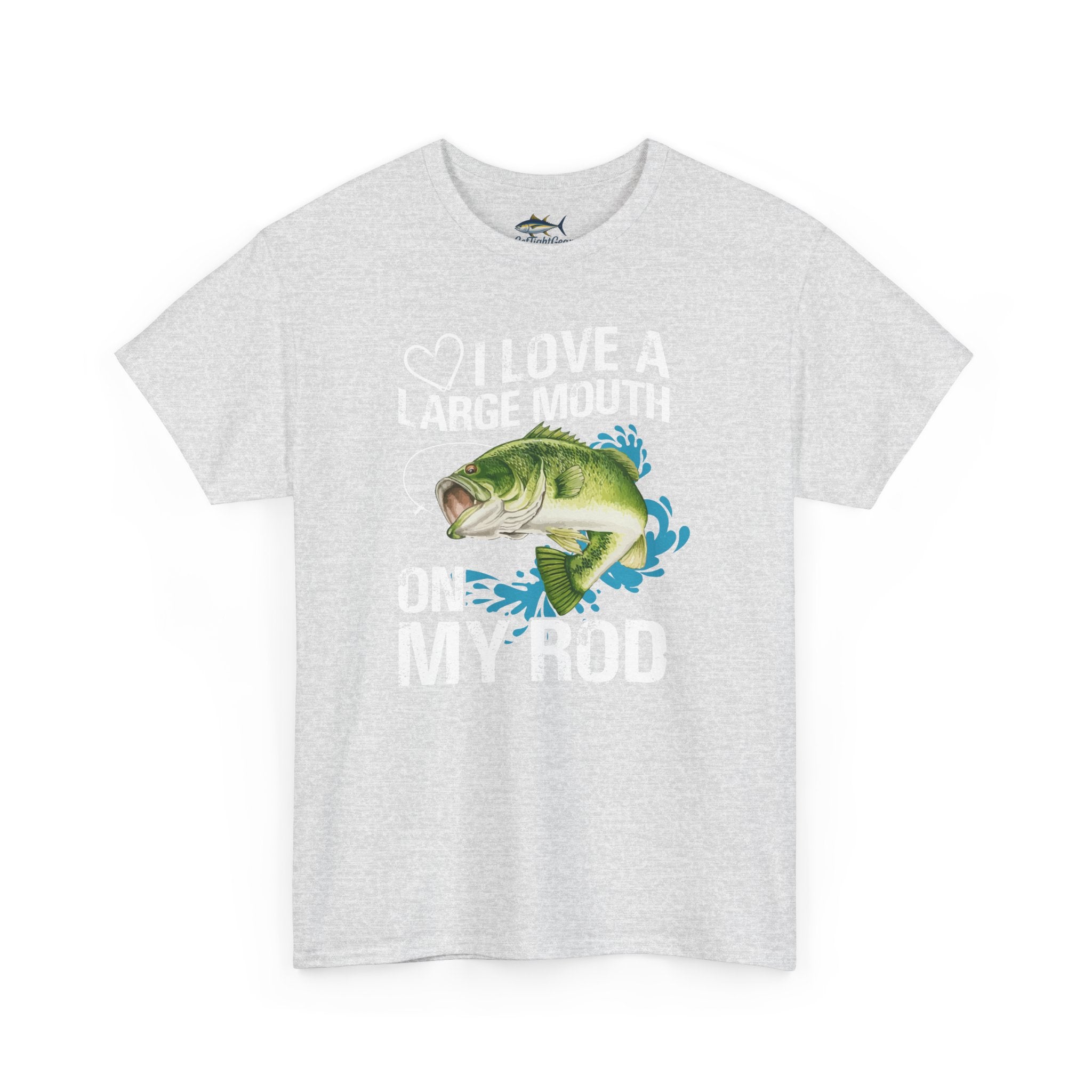 Fishing Lover Unisex Heavy Cotton Tee – "I Love a Large Mouth on My Rod" Humor Shirt - Get Tight Gear
