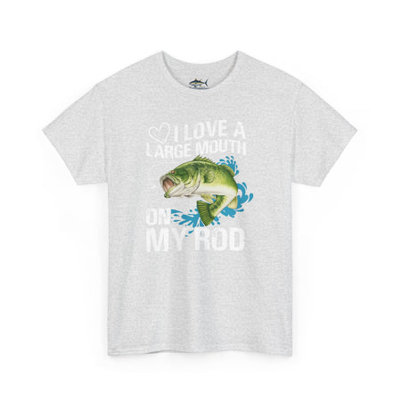Fishing Lover Unisex Heavy Cotton Tee – "I Love a Large Mouth on My Rod" Humor Shirt - Get Tight Gear