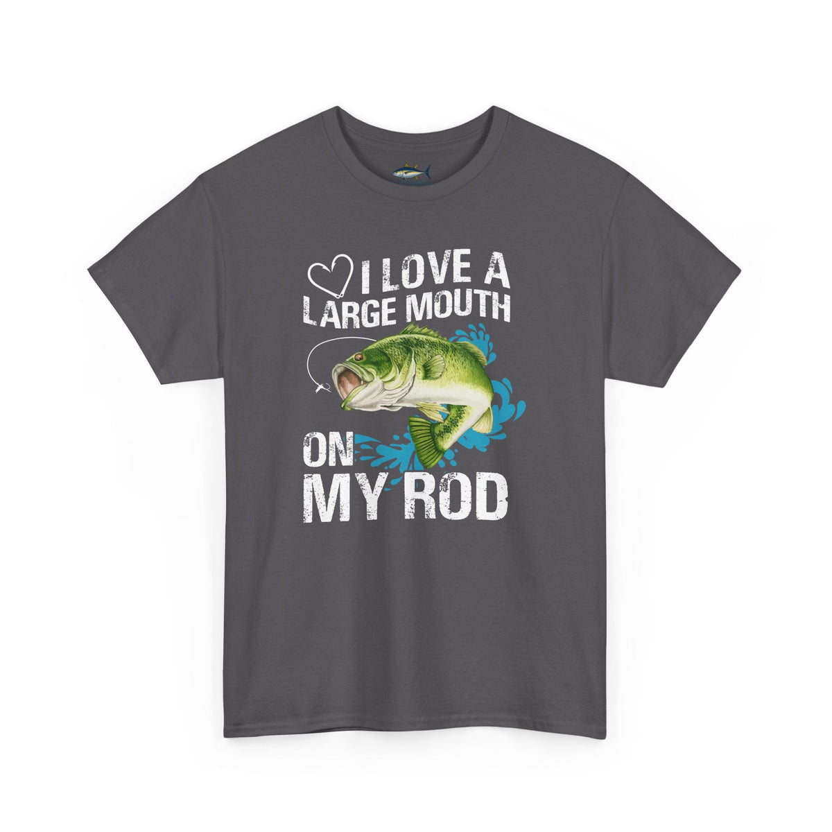 Fishing Lover Unisex Heavy Cotton Tee – "I Love a Large Mouth on My Rod" Humor Shirt - Get Tight Gear