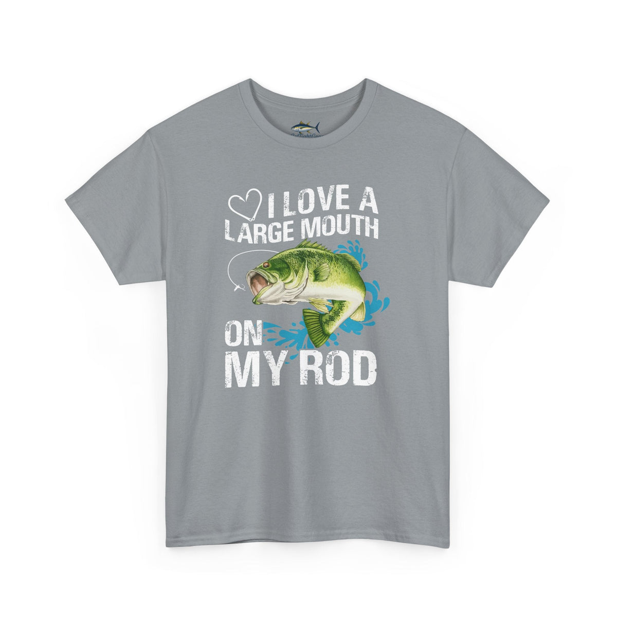 Fishing Lover Unisex Heavy Cotton Tee – "I Love a Large Mouth on My Rod" Humor Shirt - Get Tight Gear