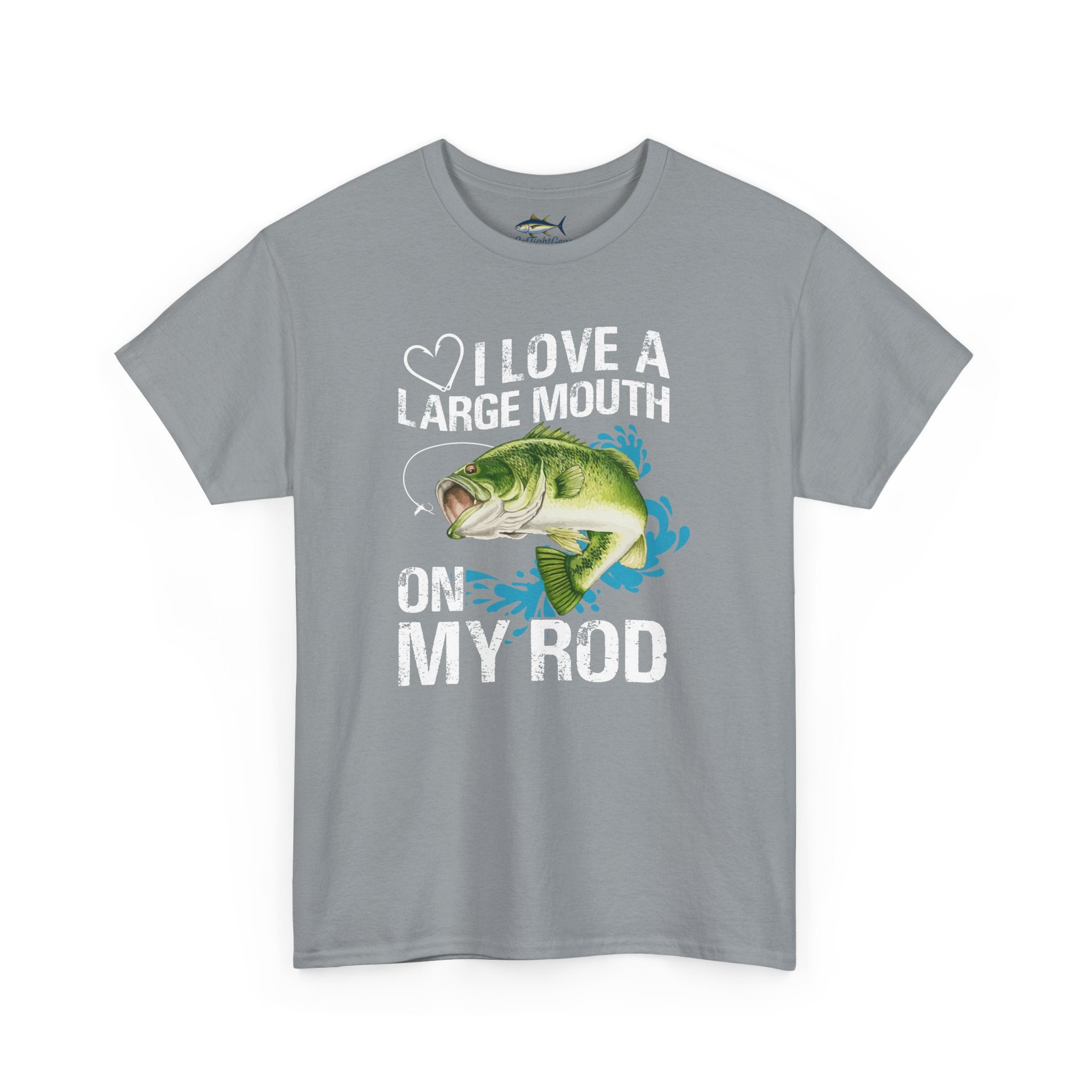 Fishing Lover Unisex Heavy Cotton Tee – "I Love a Large Mouth on My Rod" Humor Shirt - Get Tight Gear