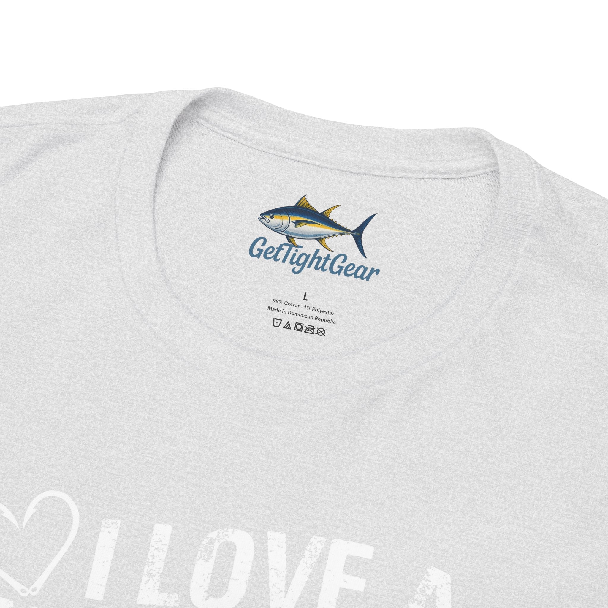 Fishing Lover Unisex Heavy Cotton Tee – "I Love a Large Mouth on My Rod" Humor Shirt - Get Tight Gear