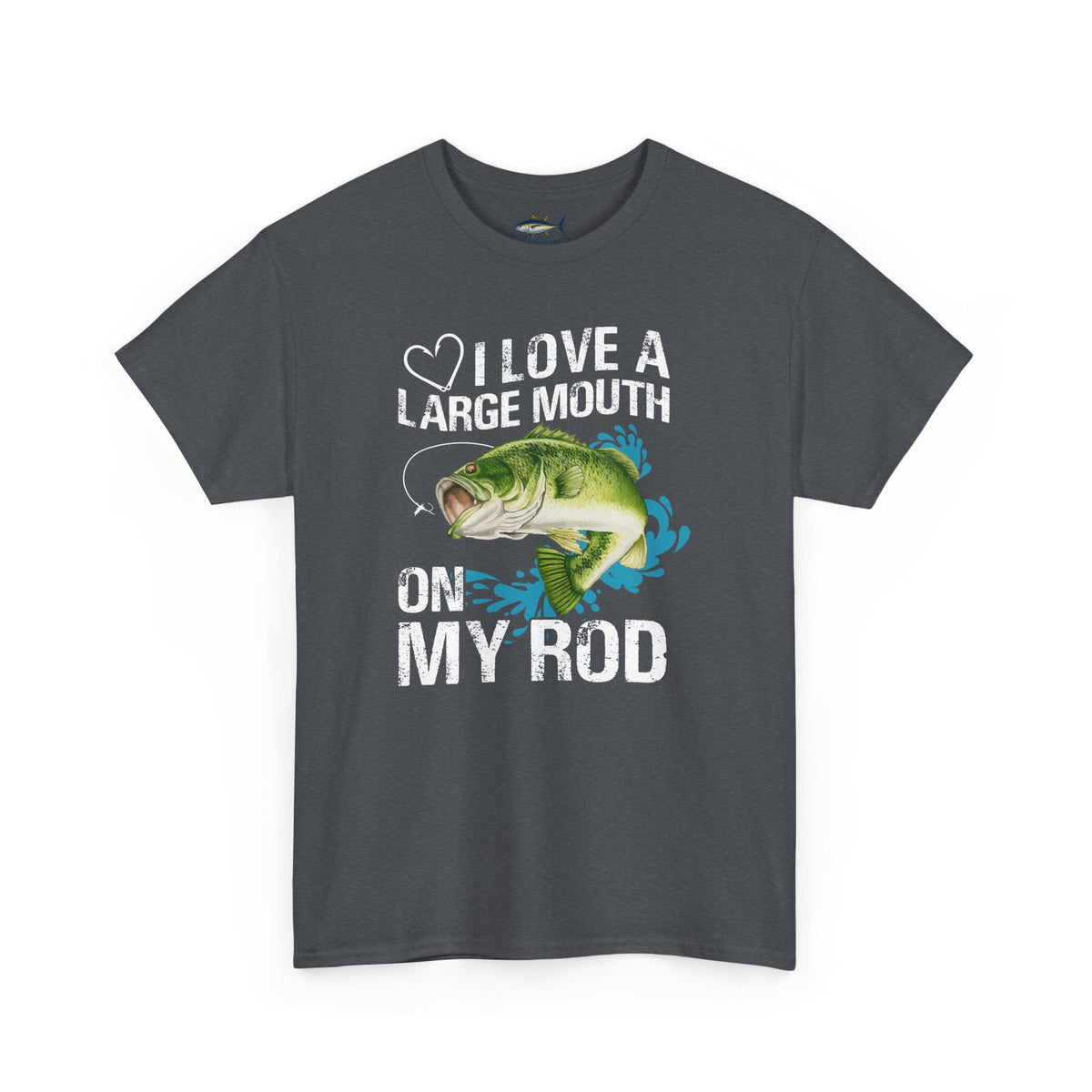 Fishing Lover Unisex Heavy Cotton Tee – "I Love a Large Mouth on My Rod" Humor Shirt - Get Tight Gear