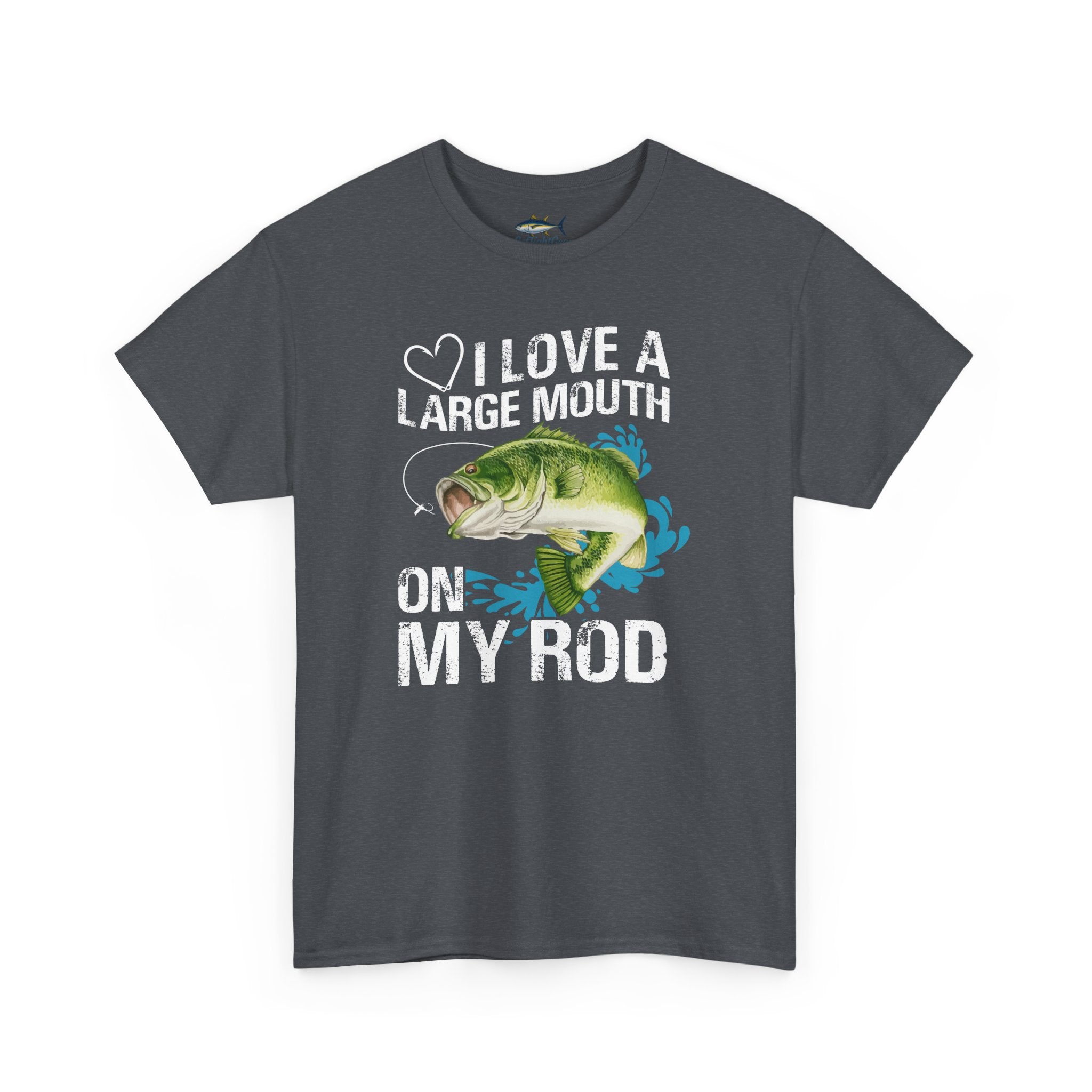 Fishing Lover Unisex Heavy Cotton Tee – "I Love a Large Mouth on My Rod" Humor Shirt - Get Tight Gear