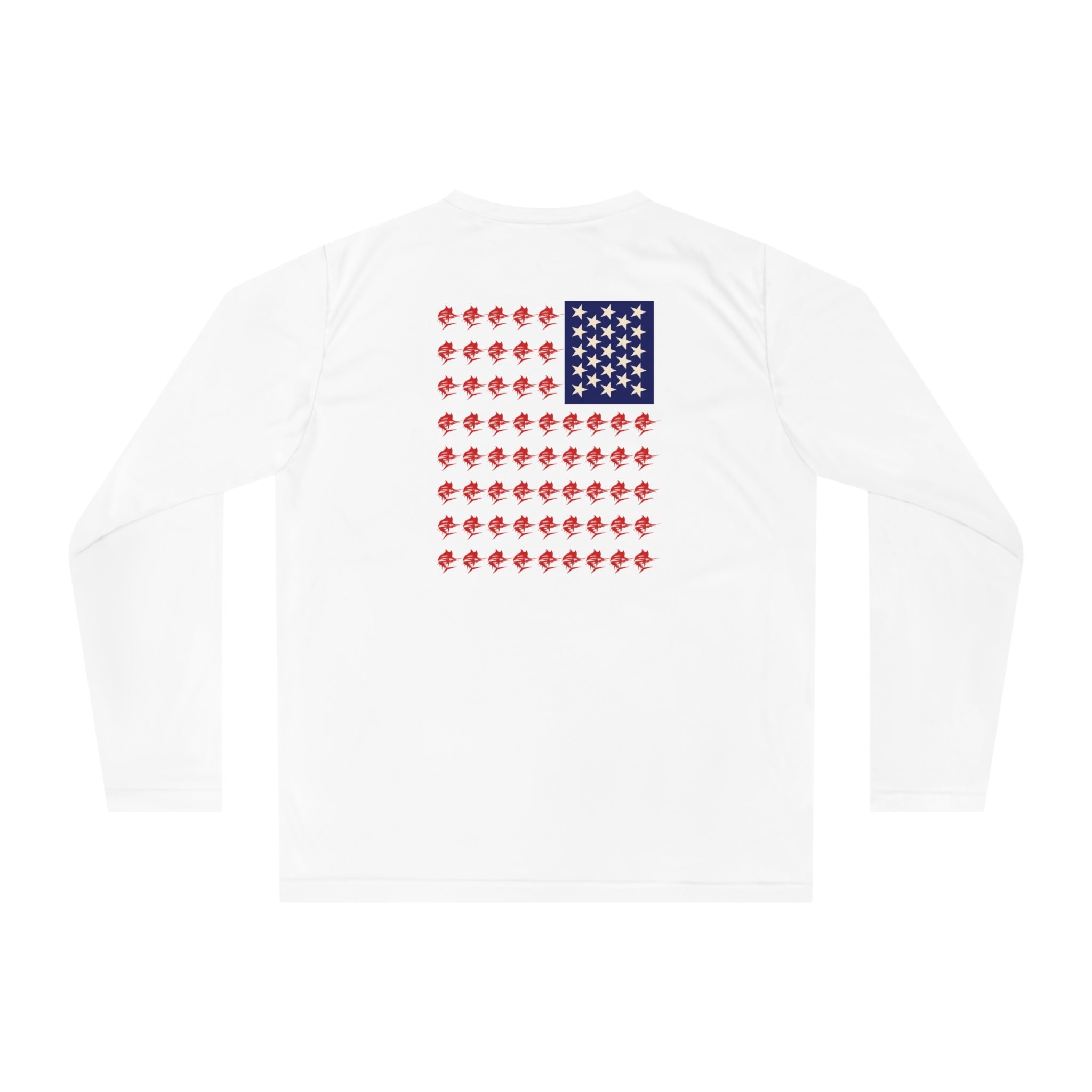 Fishing Marlin Flag Activewear Long Sleeve Shirt - Get Tight Gear