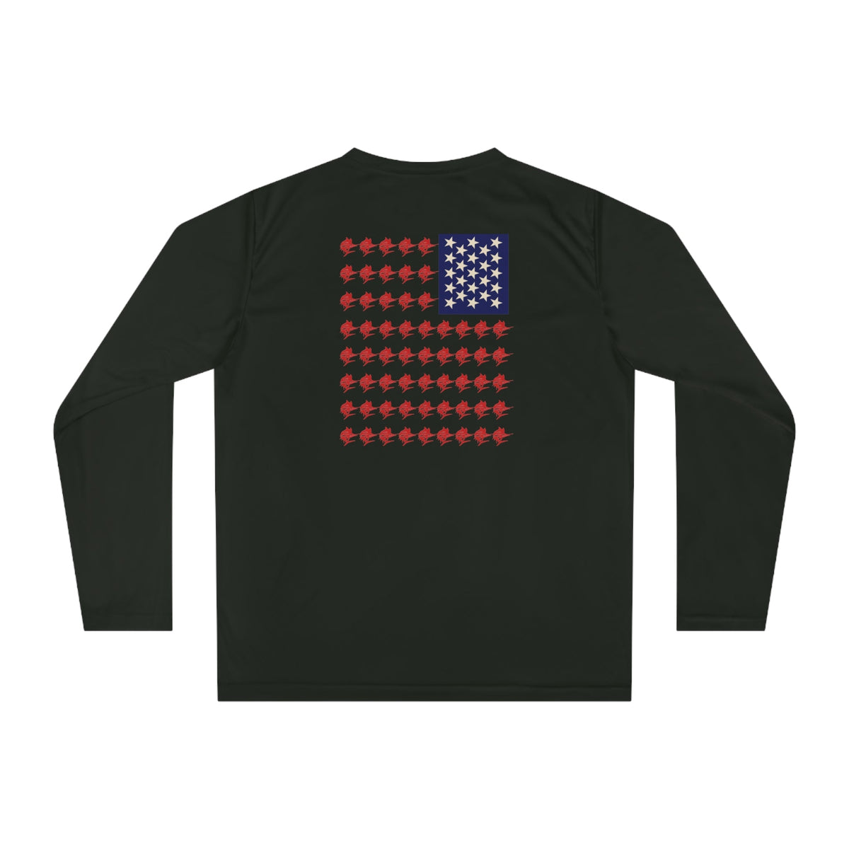 Fishing Marlin Flag Activewear Long Sleeve Shirt - Get Tight Gear