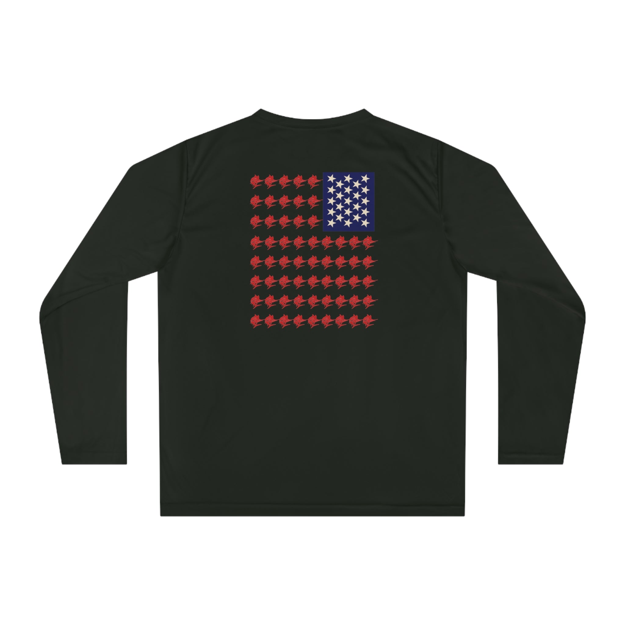 Fishing Marlin Flag Activewear Long Sleeve Shirt - Get Tight Gear