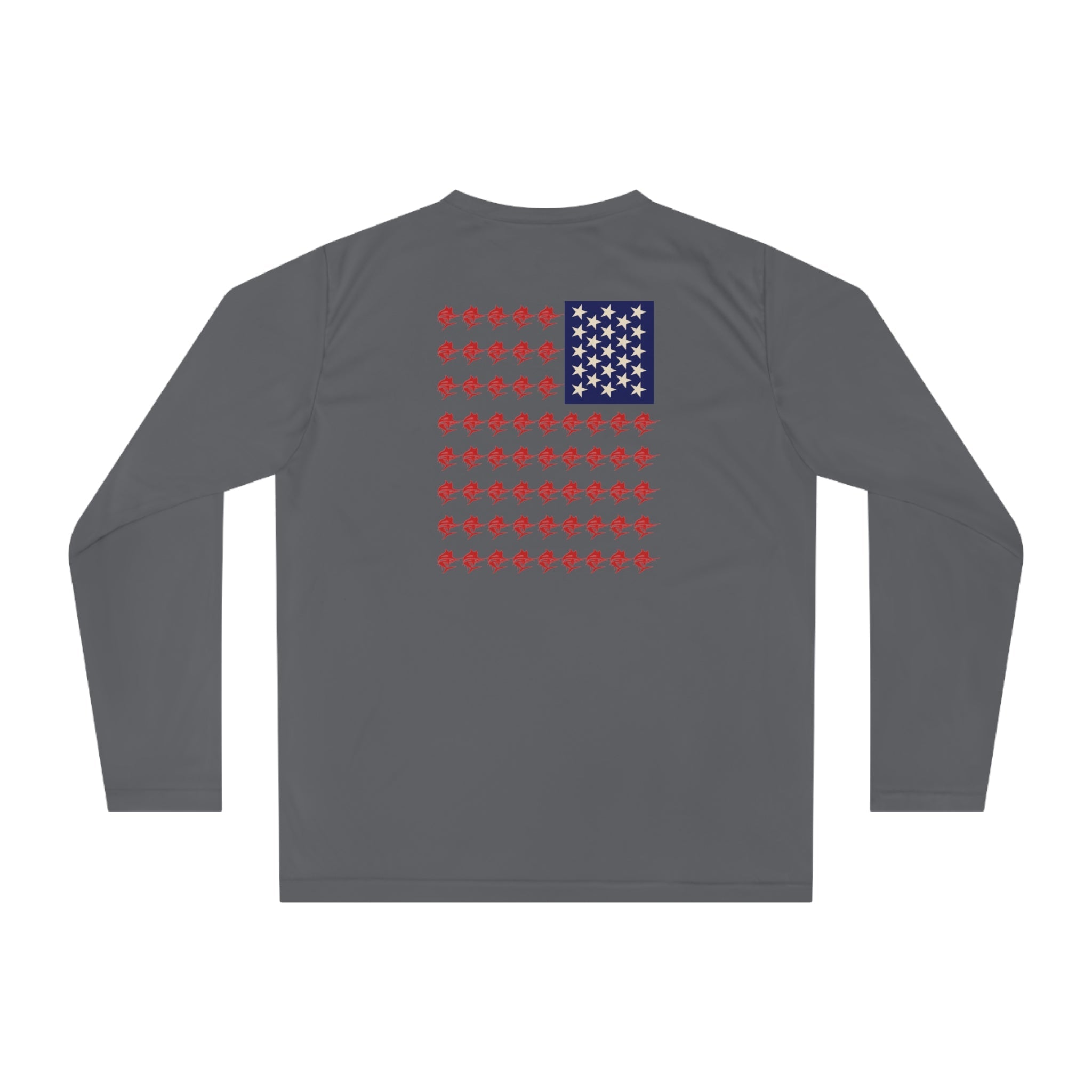 Fishing Marlin Flag Activewear Long Sleeve Shirt - Get Tight Gear