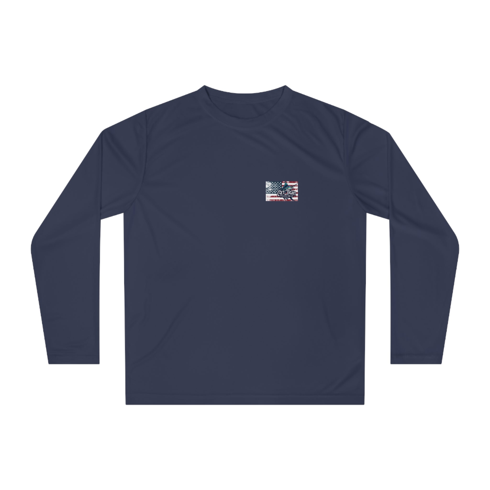 Fishing Marlin Flag Activewear Long Sleeve Shirt - Get Tight Gear