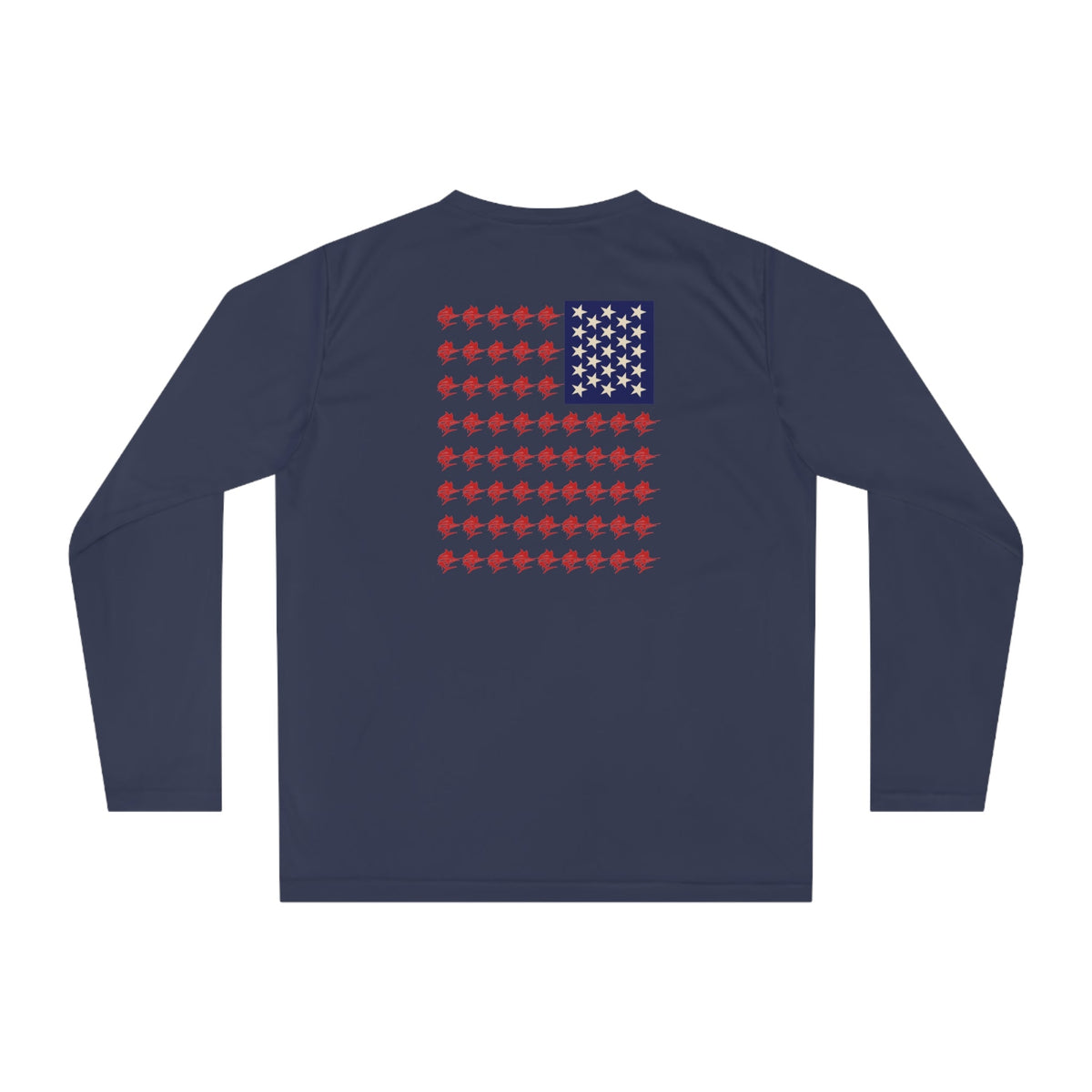 Fishing Marlin Flag Activewear Long Sleeve Shirt - Get Tight Gear