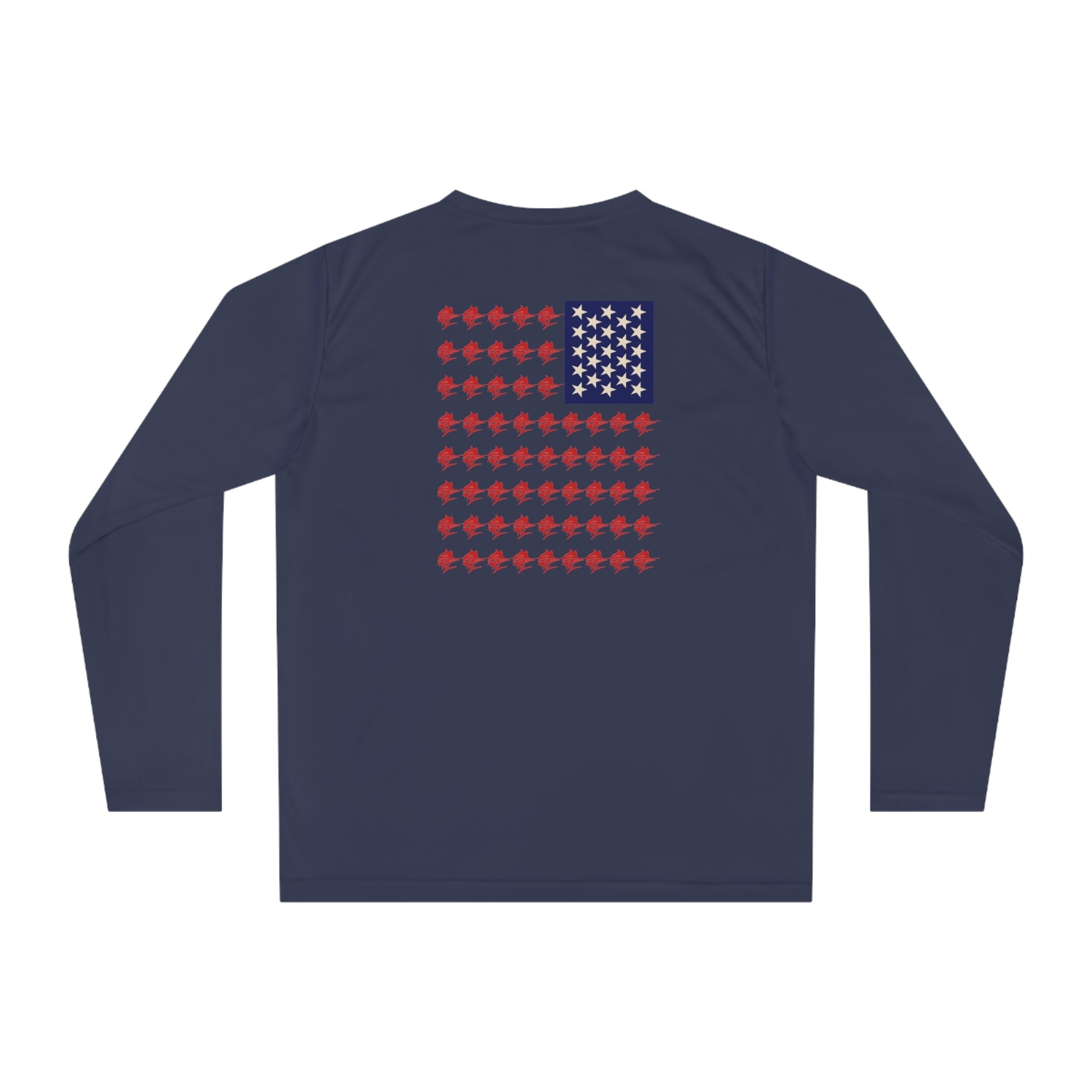 Fishing Marlin Flag Activewear Long Sleeve Shirt - Get Tight Gear