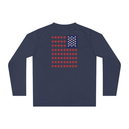 Fishing Marlin Flag Activewear Long Sleeve Shirt - Get Tight Gear
