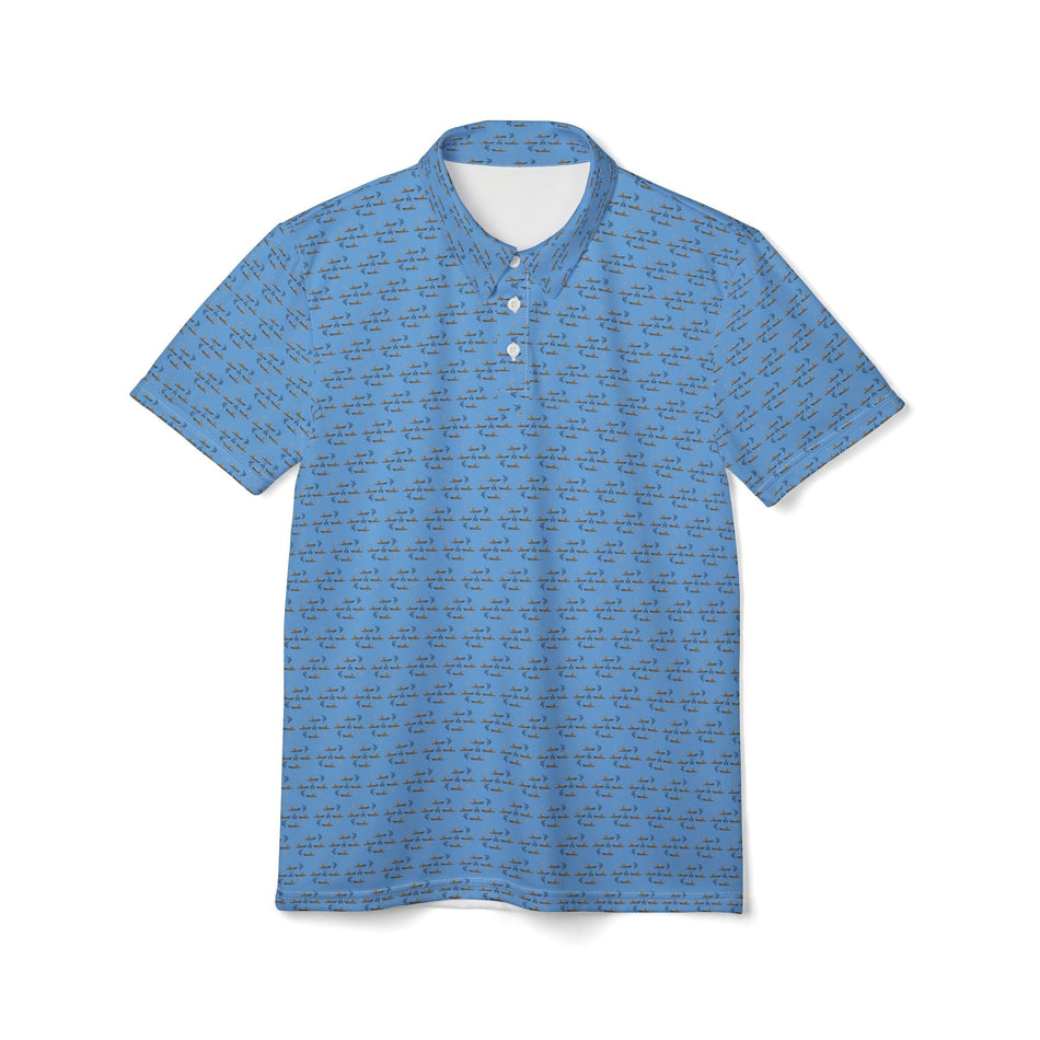 Fishing Polo Shirt - Sportfish Blue Marlin Release Flags - Get Tight Gear