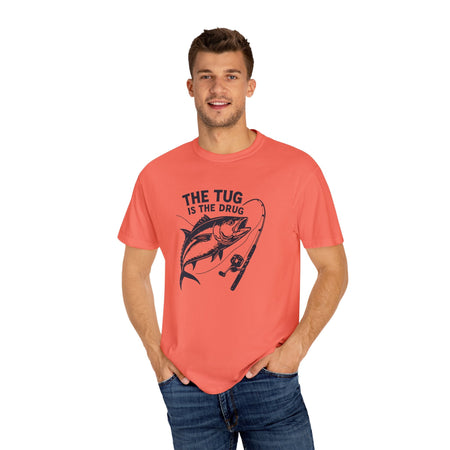 Fishing T-Shirt: "The Tug is The Drug™" - Garment - Dyed Unisex Tee for Anglers - Get Tight Gear