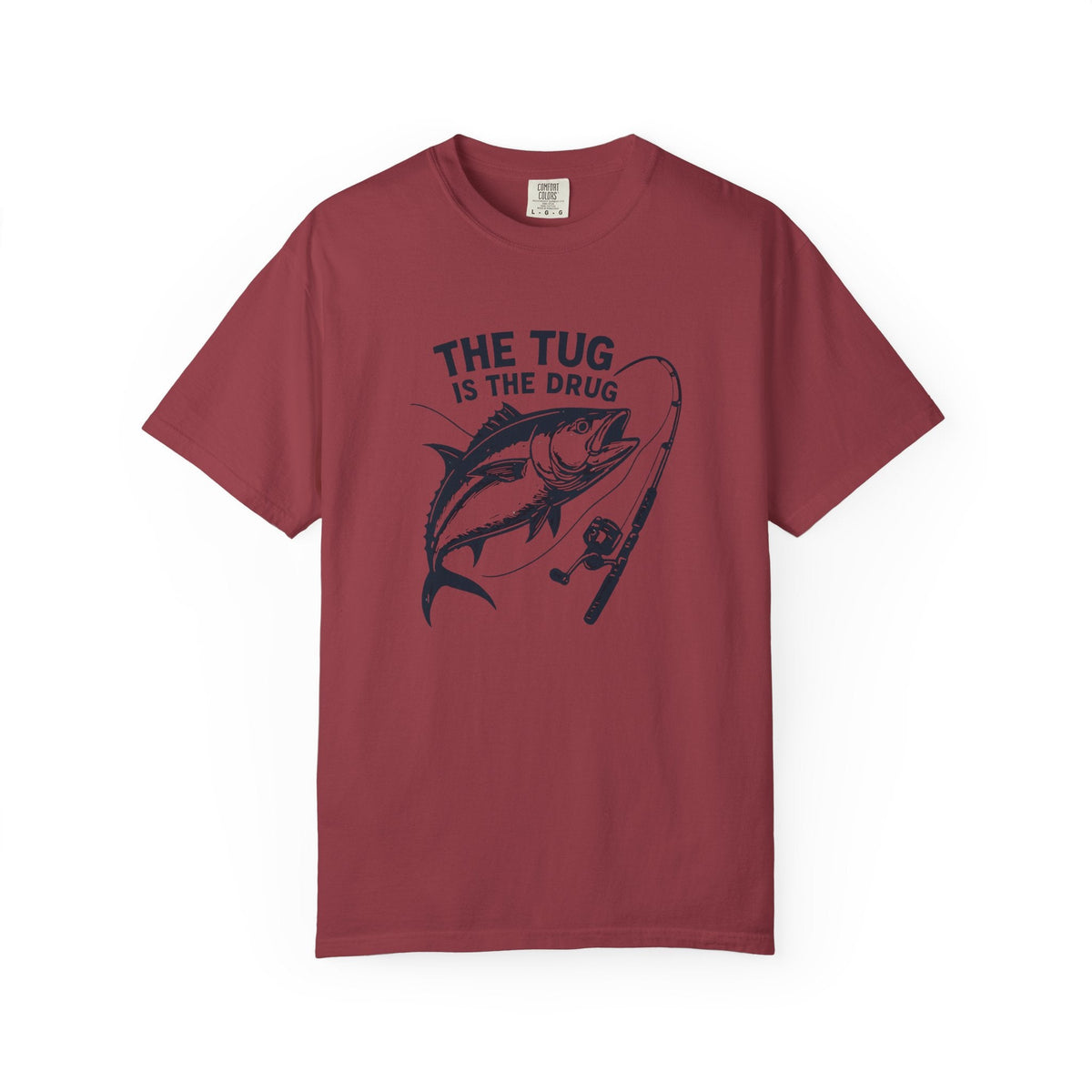 Fishing T-Shirt: "The Tug is The Drug™" - Garment - Dyed Unisex Tee for Anglers - Get Tight Gear
