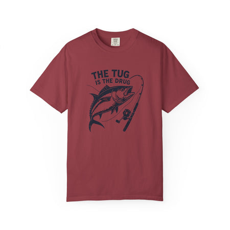 Fishing T-Shirt: "The Tug is The Drug™" - Garment - Dyed Unisex Tee for Anglers - Get Tight Gear