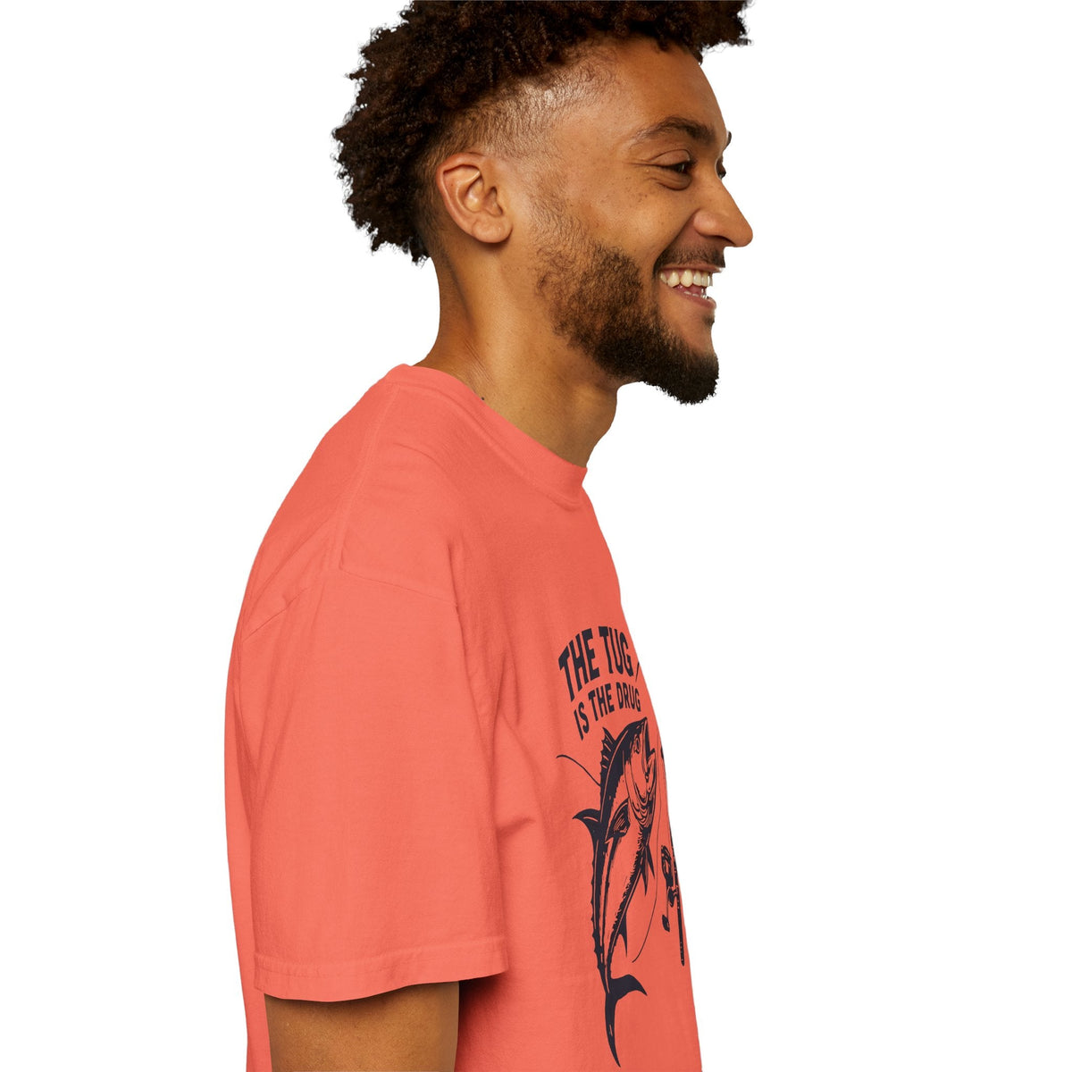 Fishing T-Shirt: "The Tug is The Drug™" - Garment - Dyed Unisex Tee for Anglers - Get Tight Gear