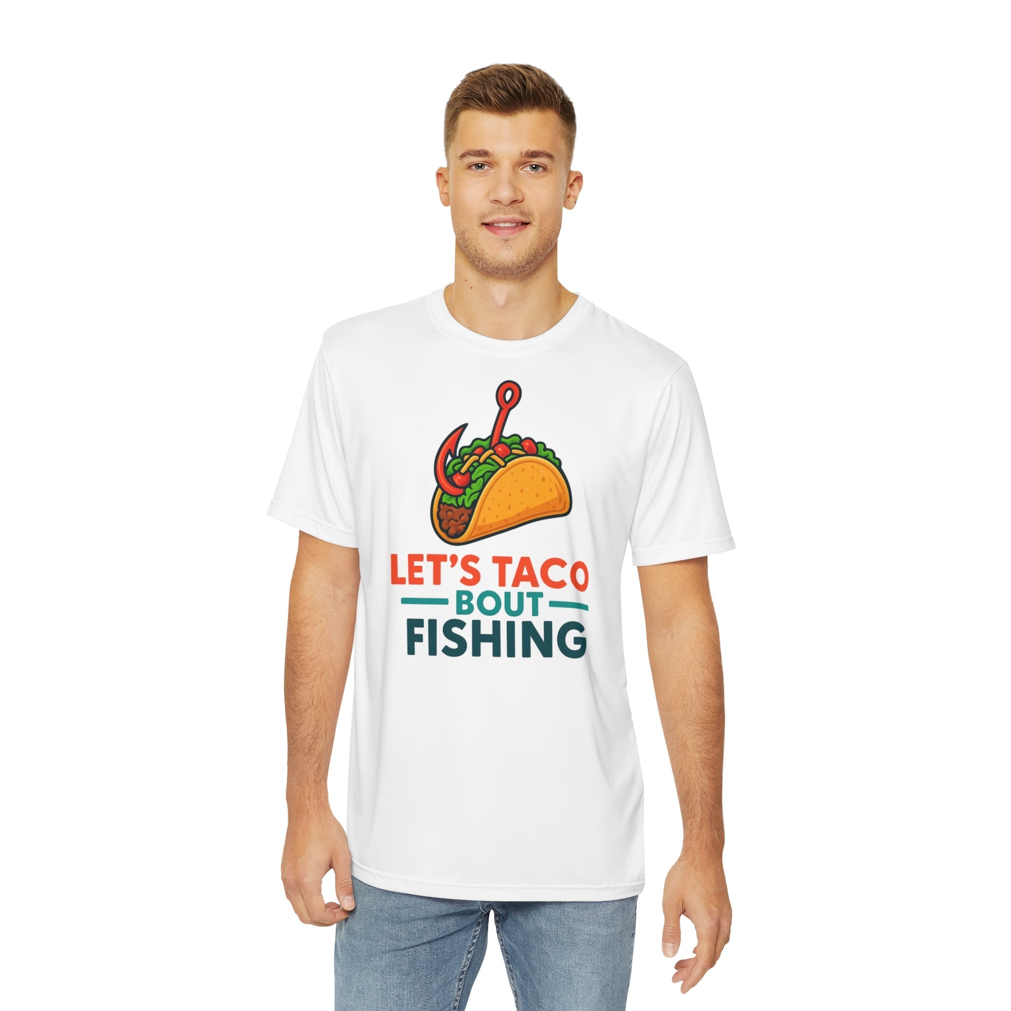 Fishing Taco Polyester Tee for Men - Get Tight Gear